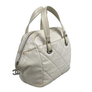 CHANEL PARRITZ Boston Bag White